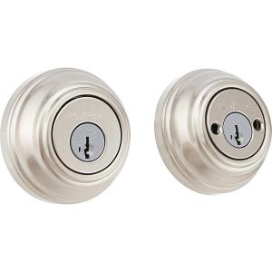 Kwikset 985 Double Cylinder Deadbolt featuring SmartKey® in Satin Nickel(Satin Nickel)