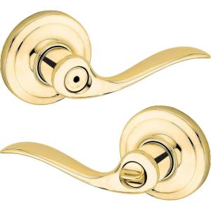Tustin Bed/Bath Lever with Microban Antimicrobial Protection in Polished Brass(Privacy)
