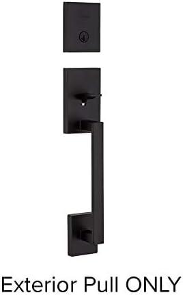 image:imageKwikset San Clemente Front Door Lock Handle and Deadbolt Set Entry Handleset Exterior Only Matte Black Pick Resistant SmartKey Rekey Deadbolt Security Interior Sold Separately