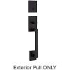 Kwikset San Clemente Front Door Lock Handle and Deadbolt Set, Entry Handleset Exterior Only, Matte Black, Pick Resistant SmartKey Rekey Deadbolt Security, Interior Sold Separately