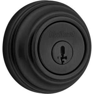 Kwikset 985-S.STRKP 980 Double Cylinder Keyed Entry Deadbolt from The Signature Series – Matte Black