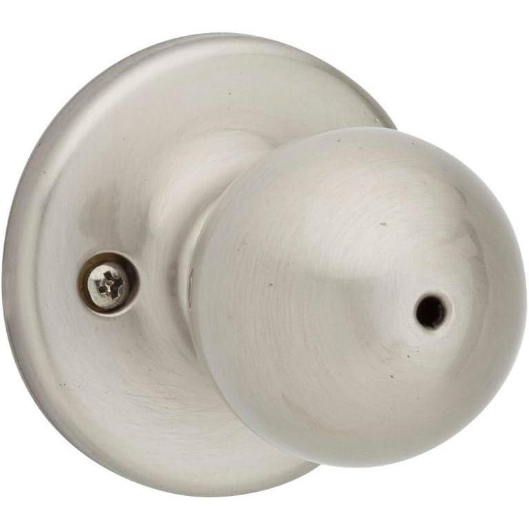 image:imageKwikset 300P 15 CP Polo Bed and Bath Knob Satin NickelSatin Nickel