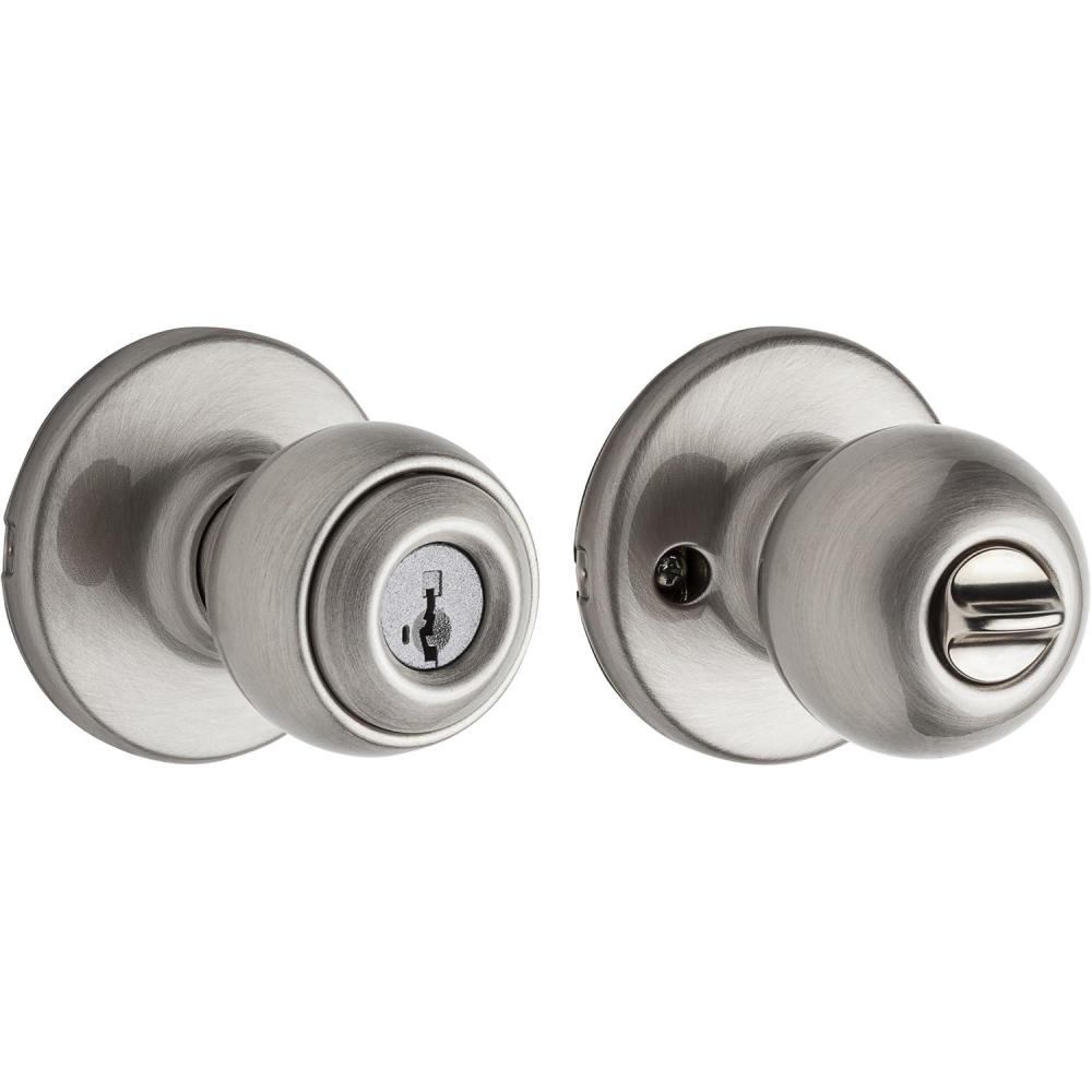 image:imageKwikset Polo Entry Knob featuring SmartKey in Satin Nickel
