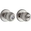Kwikset Polo Entry Knob featuring SmartKey in Satin Nickel