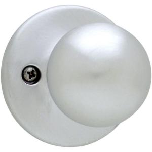 Kwikset 300P 15 CP Polo Bed and Bath Knob, Satin Nickel(Satin Chrome)