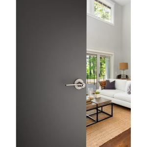 Kwikset 408PLL-26D Palmina Lever Privacy Door Lock with RCAL Latch and RCS Strike Satin Chrome Finish