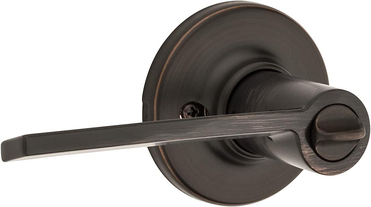 image:imageLadera Round Keyed Entry Lever featuring SmartKey Security in Venetian Bronze