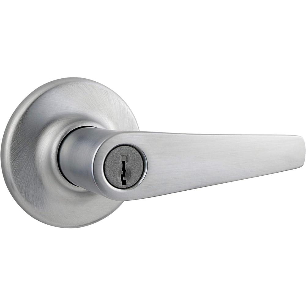 image:imageKwikset 462DL26DV2 Delta Lever Vestibule Lock with New Chassis and 6AL Latch and RCS Strike Satin Chrome Finish
