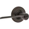 Ladera Round Keyed Entry Lever featuring SmartKey Security in Venetian Bronze