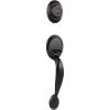 Kwikset Dakota Front Door Lock Handle and Deadbolt Set, Entry Handleset Exterior Only, Secure Locking Deadbolt, Venetian Bronze, Interior Sold Separately
