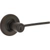Ladera Round Keyed Entry Lever featuring SmartKey Security in Venetian Bronze