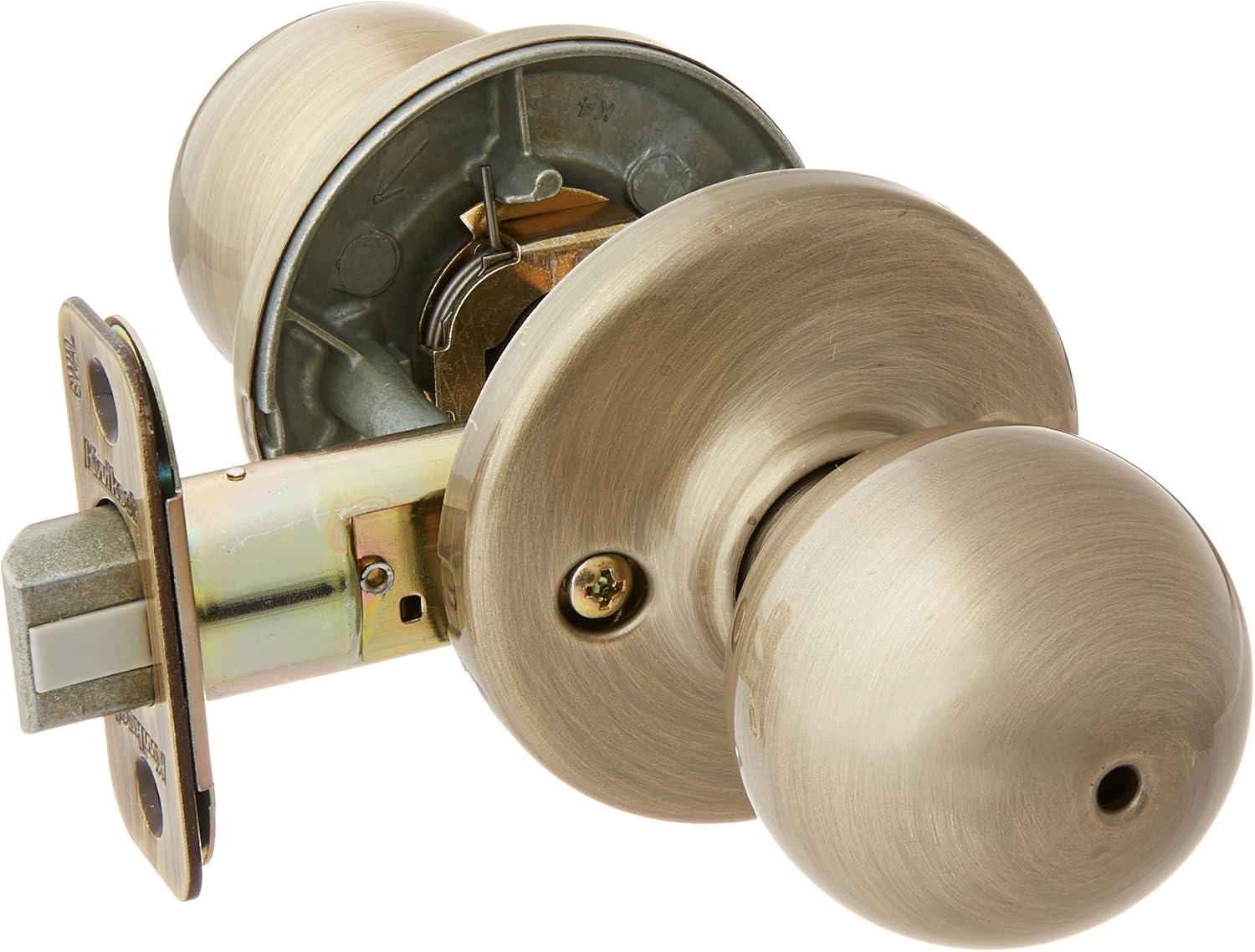 image:imageKwikset 300P 5 RCAL RCS Polo Bed Bath Privacy Knob Antique Brass