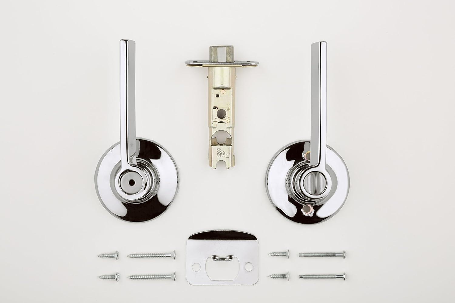 image:imageKwikset Ladera 93001904 BedBath Lever in Polished Chrome