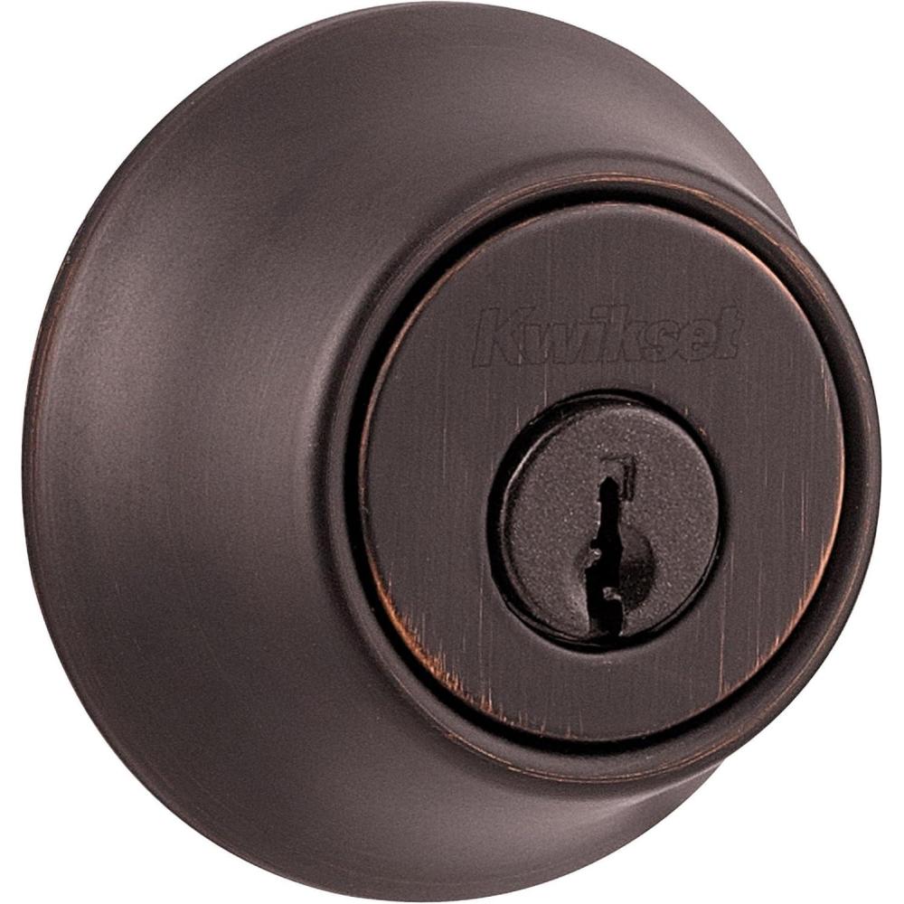 image:imageKwikset 66011PV1 Single Cylinder Deadbolt with RCAL Latch and RCS Strike with New Chassis Venetian Bronze Finish