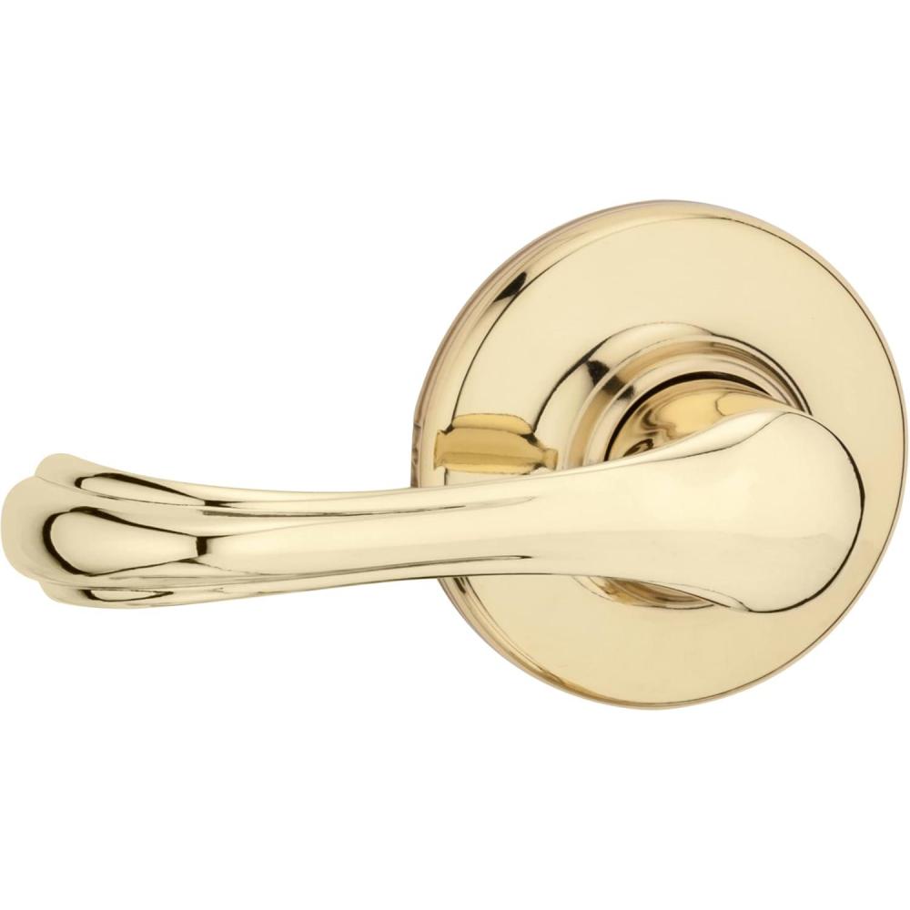 image:imageKwikset 92001523 Dorian Hall and Closet Lever in Polished Brass