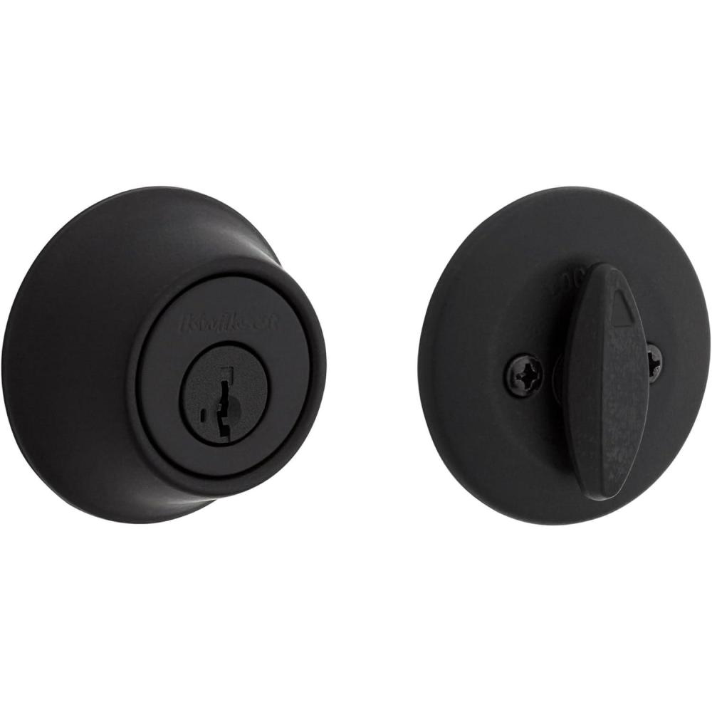 image:imageKwikset Matte Black SmartKey Deadbolt 234 in