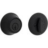 Kwikset Matte Black SmartKey Deadbolt 2-3/4 in.