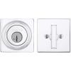 Kwikset 660SQT-26S Single Cylinder Square Deadbolt SmartKey with RCAL Latch and RCS Strike Bright Chrome Finish
