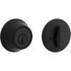 Kwikset Matte Black SmartKey Deadbolt 2-3/4 in.