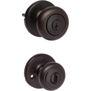 Kwikset 400CV-11PS Cove Keyed Entry Door Knobset with SmartKey, Venetian Bronze