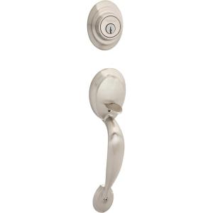 Kwikset 687DALIP-15 Satin Nickel Dakota Dakota Single Cylinder Handleset from The Kwikset Series, Ex