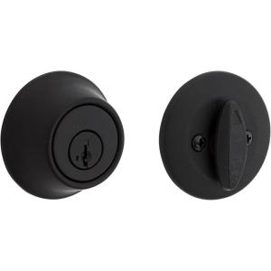 Kwikset Matte Black SmartKey Deadbolt 2-3/4 in.