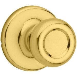 Kwikset Tylo Hall/Closet Knob in Satin Chrome(Polished Brass)