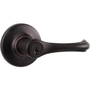 Kwikset 405DNL 11P SMT RCAL RCS Dorian Entry Lever feat. SmartKey in Venetian Bronze 405DNL11PR
