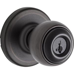 Kwikset 94002-843 Polo Keyed Entry Knob with Smartkey Security In Venetian Bronze