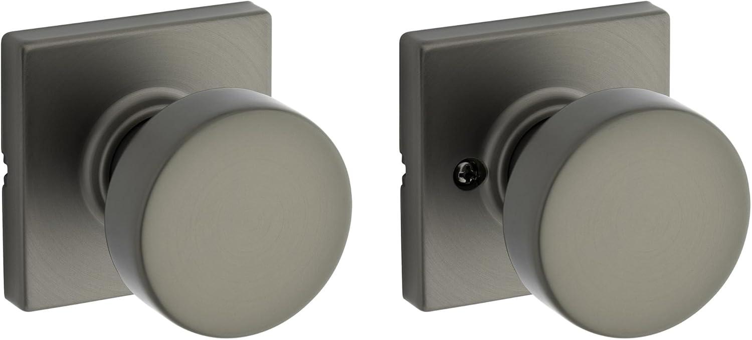 image:imageKwikset 720PSKSQT11P Pismo Knob with Square Rose Passage Lock with 6AL Latch and RCS Strike Venetian Bronze Finish