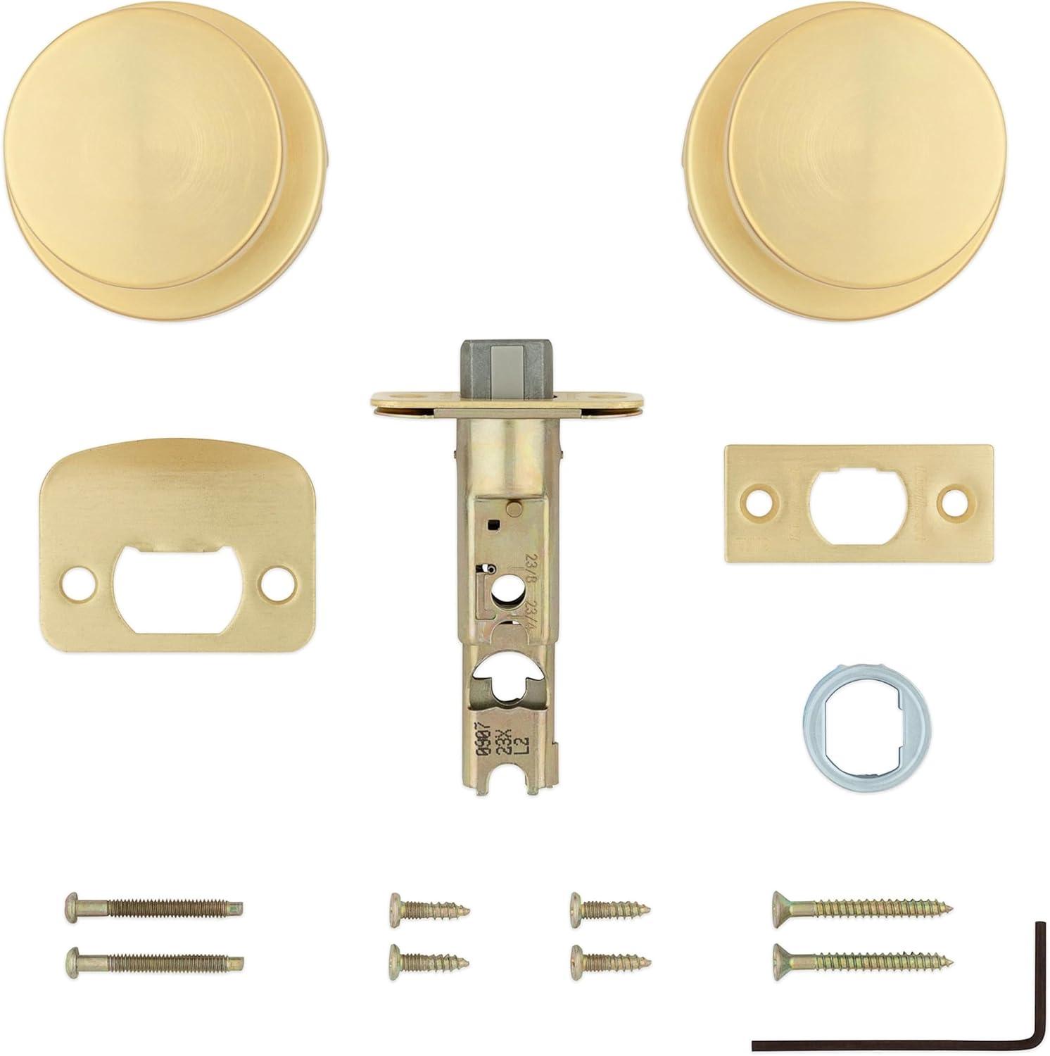 image:imageKwikset 720PSKSQT11P Pismo Knob with Square Rose Passage Lock with 6AL Latch and RCS Strike Venetian Bronze Finish