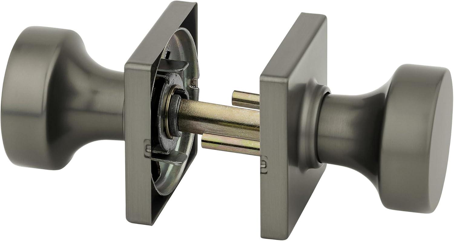image:imageKwikset 720PSKSQT11P Pismo Knob with Square Rose Passage Lock with 6AL Latch and RCS Strike Venetian Bronze Finish