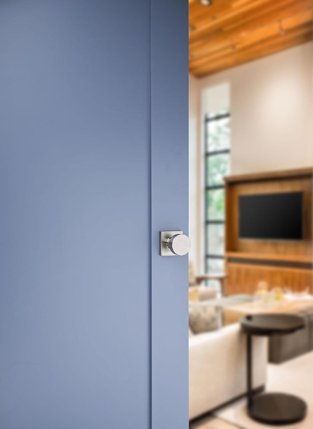 image:imageKwikset 720PSKSQT11P Pismo Knob with Square Rose Passage Lock with 6AL Latch and RCS Strike Venetian Bronze Finish