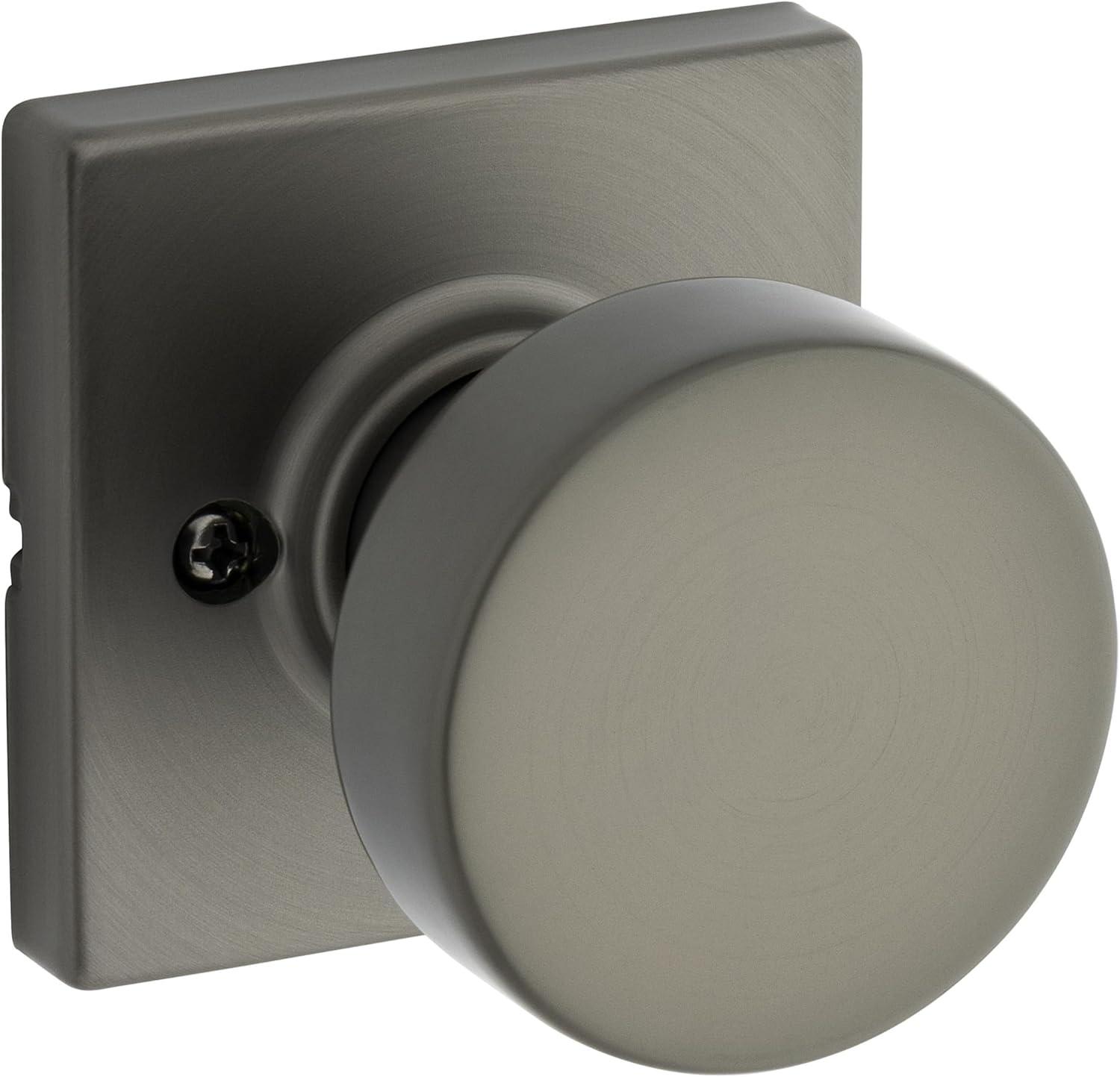 image:imageKwikset 720PSKSQT11P Pismo Knob with Square Rose Passage Lock with 6AL Latch and RCS Strike Venetian Bronze Finish