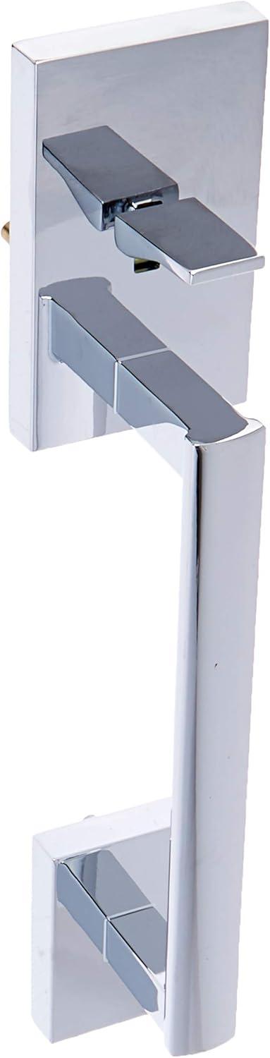 image:imageKwikset 815SCEHFL26 Passage San Clemente Handleset with Halifax Interior Trim No Deadbolt with RCAL Latch and RCS Strike Bright Chrome Finish