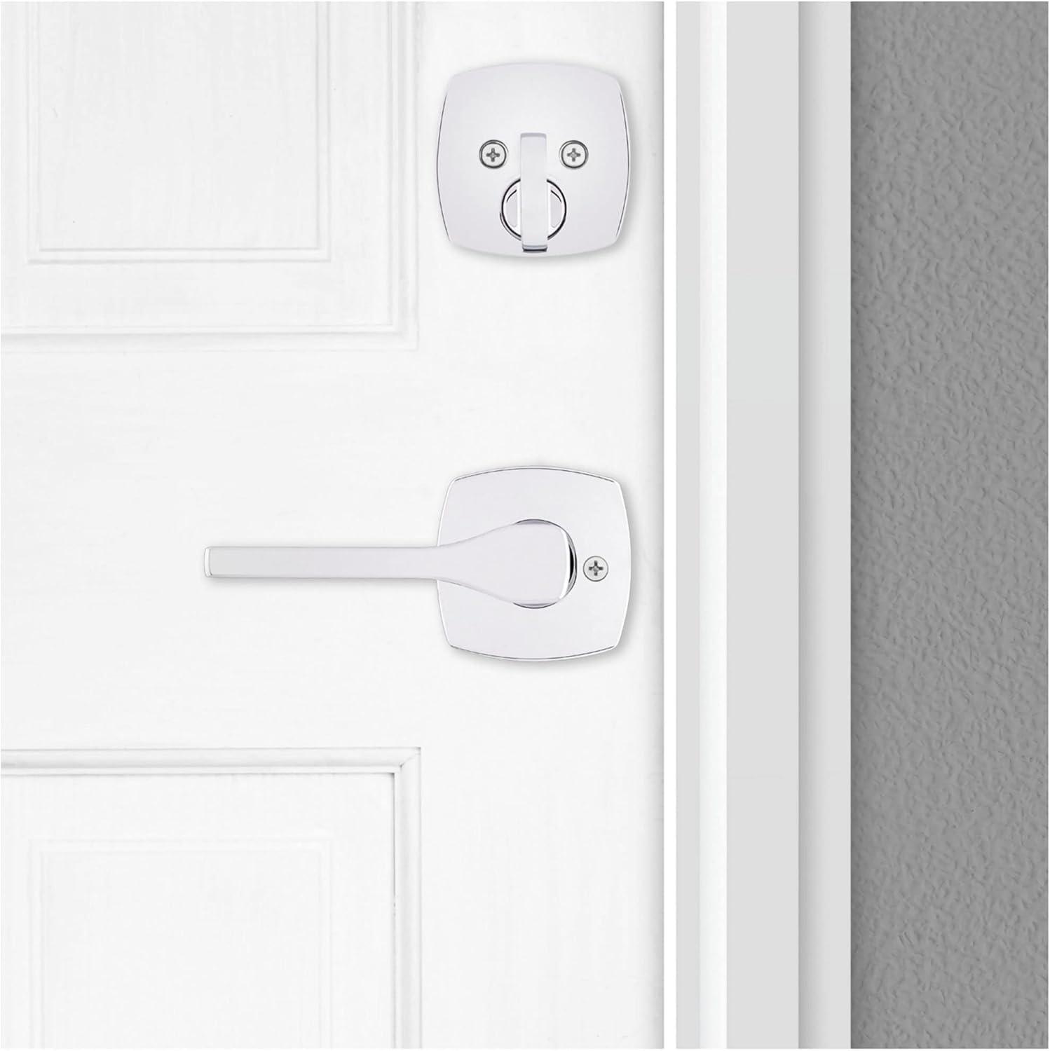 image:imageKwikset 971TPLMDT514 Single Cylinder Interior Tripoli Lever with Midtown Rose Trim Matte Black Finish