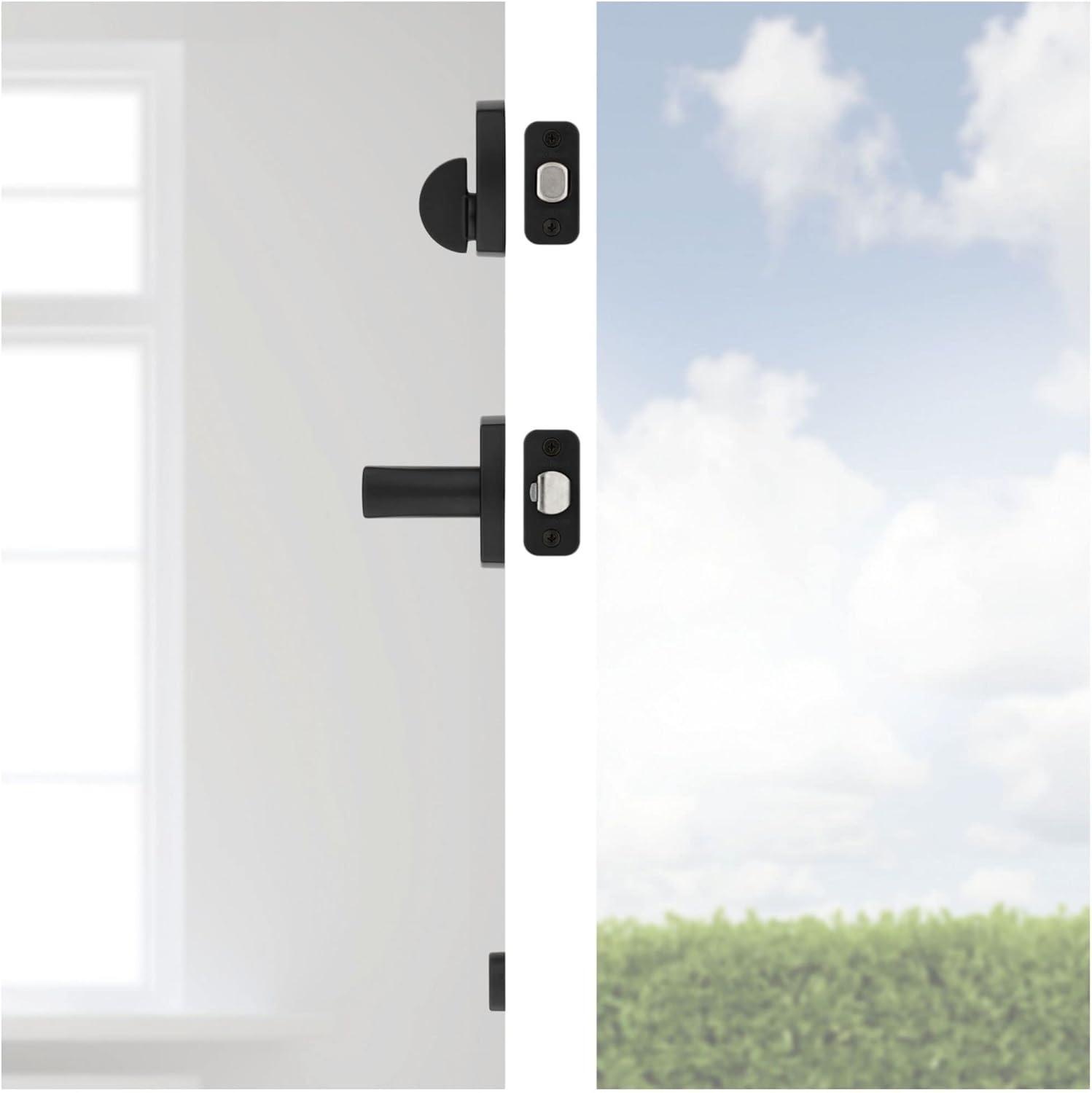 image:imageKwikset 971TPLMDT514 Single Cylinder Interior Tripoli Lever with Midtown Rose Trim Matte Black Finish
