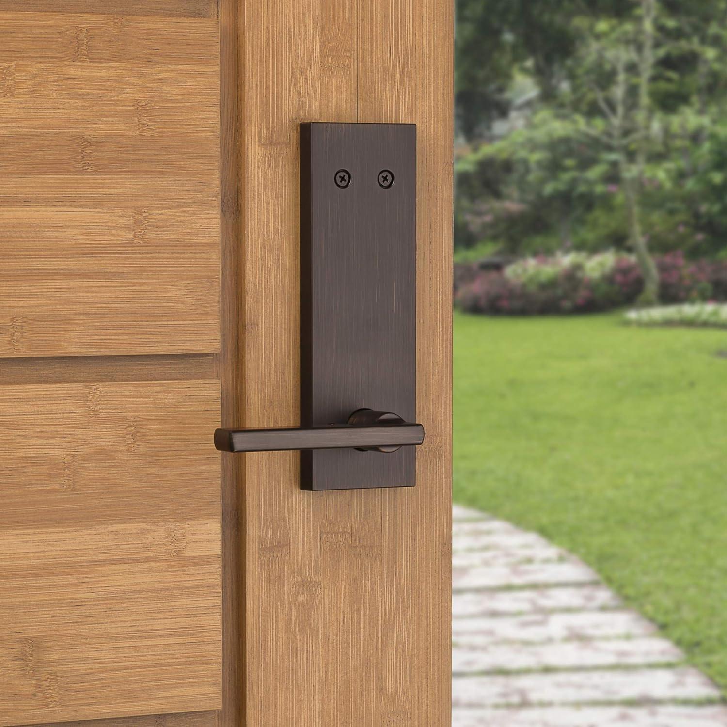 image:imageKwikset 973HFLSQF514 Dummy Interior Halifax Lever Trim with Square Full Escutcheon Matte Black Finish