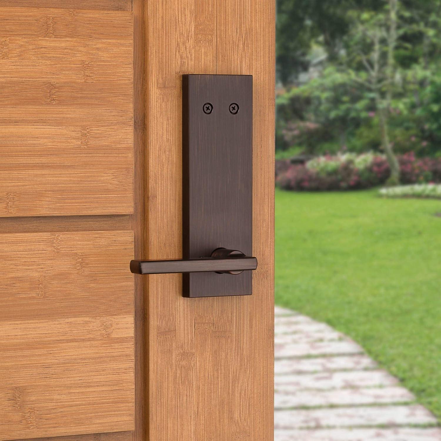 image:imageKwikset 973HFLSQF514 Dummy Interior Halifax Lever Trim with Square Full Escutcheon Matte Black Finish