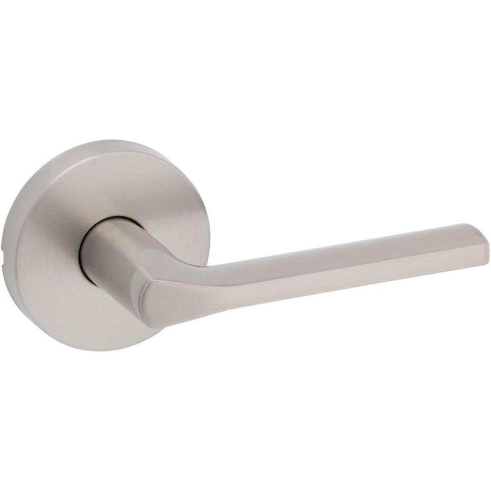 image:imageKwikset 720LSLRDT15 Lisbon Lever with Round Rose Passage Door Lock with 6AL Latch and RCS Strike Satin Nickel Finish