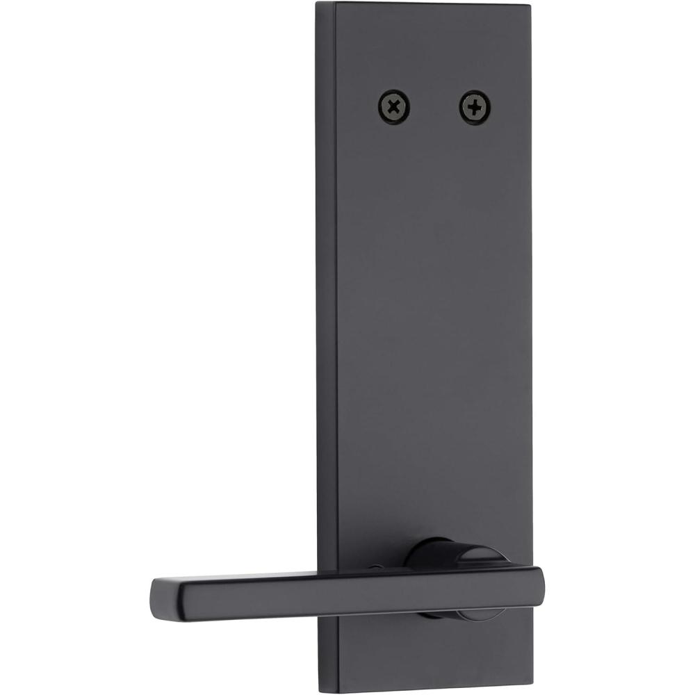 image:imageKwikset 973HFLSQF514 Dummy Interior Halifax Lever Trim with Square Full Escutcheon Matte Black Finish