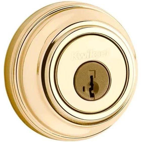 image:imageKwikset 985 3 SMT CP K4 V1 Signature Brass Double Cylinder Deadbolt with SmartKey Quantity 1