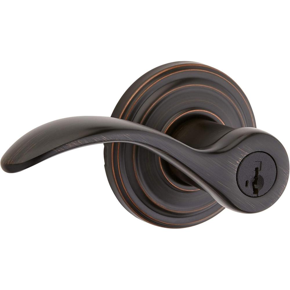 image:imagePembroke Keyed Entry Lever featuring SmartKey Security in Venetian Bronze
