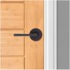 Kwikset 720LSLRDT-15 Lisbon Lever with Round Rose Passage Door Lock with 6AL Latch and RCS Strike Satin Nickel Finish