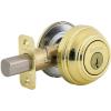 Kwikset 980 3 SMT CP K4 V1 Signature Brass Single Cylinder Deadbolt with SmartKey – Quantity 1
