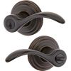 Pembroke Keyed Entry Lever featuring SmartKey Security in Venetian Bronze