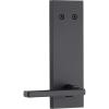 Kwikset 973HFLSQF-514 Dummy Interior Halifax Lever Trim with Square Full Escutcheon Matte Black Finish