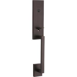 Kwikset 818VNHLIP-11PS Single Cylinder Vancouver Exterior Handleset with SmartKey with RCAL Latch and RCS Strike Venetian Bronze Finish