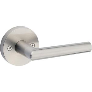 Kwikset 91570-003 Milan Single Dummy Door Handle Lever with Modern Contemporary Slim Round Design for Pantry or for Half-Dummy Application in Satin Nickel