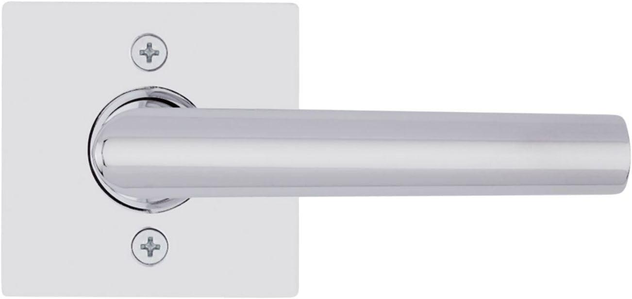 image:imageKwikset 720MILSQT15 Milan Lever with Square Rose Passage Door Lock with 6AL Latch and RCS Strike Satin Nickel Finish